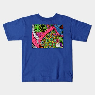 Abstract Fluoro 2 alternate landscape view Kids T-Shirt